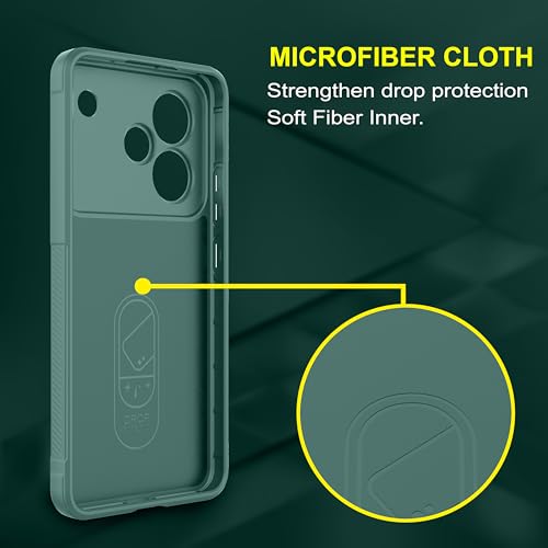 Image of Zapcase Back Case Cover for Realme P4 5G | Compatible for Realme P4 5G Back Cover | Liquid Silicon Magic Case with Camera Protection | Dark Green