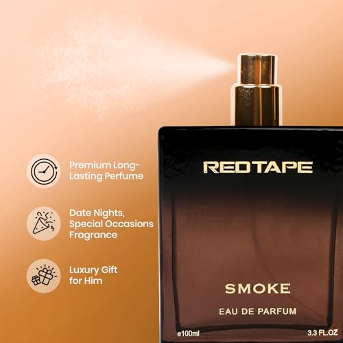 Image of Red Tape Smoke Eau De Parfum for Men 100ml | Premium Long-Lasting Perfume | Fresh & Elegant Scent | Luxury Fragrance for Men | Ideal for Gifting | Best Gift for Him