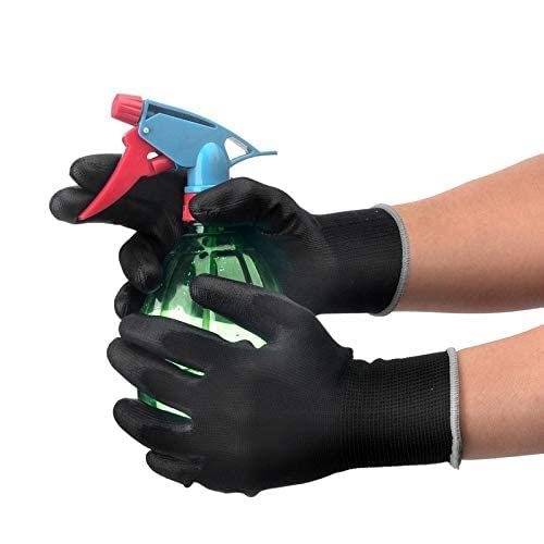 Image of Multipurpose Nylon Anti Cut PU Nitrile Coating Work Safety Gloves Black Pair 1