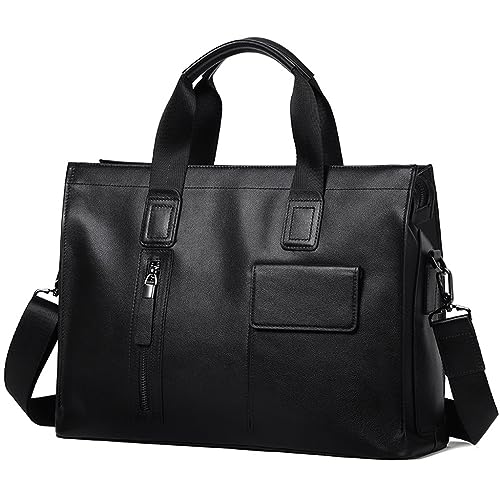 Men's Handbag Top Layer Cowhide Briefcase Men Shoulder Messenger Bag Suitable for Laptop Bags