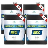 Isopropyl Alcohol 99%, Cleaner, Industrial Rubbing Alcohol for Precision Cleaning, Fast Evaporation IPA Solvent, Bulk Gallo (4 x 1 Gallon)