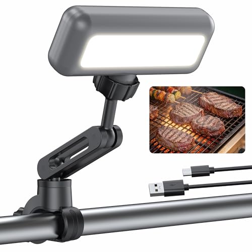 ZEEUVIC Grill Light Rechargeable 360 Rotatable LED BBQ Light for Weber & Blackstone Griddle Waterproof Outdoor Grill Accessories - Perfect Grilling Gift for Men Dad Husband