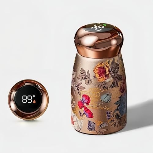 Botella de agua mini aislada 8oz Taza térmica de acero inoxidable con revestimiento cerámico PEONY