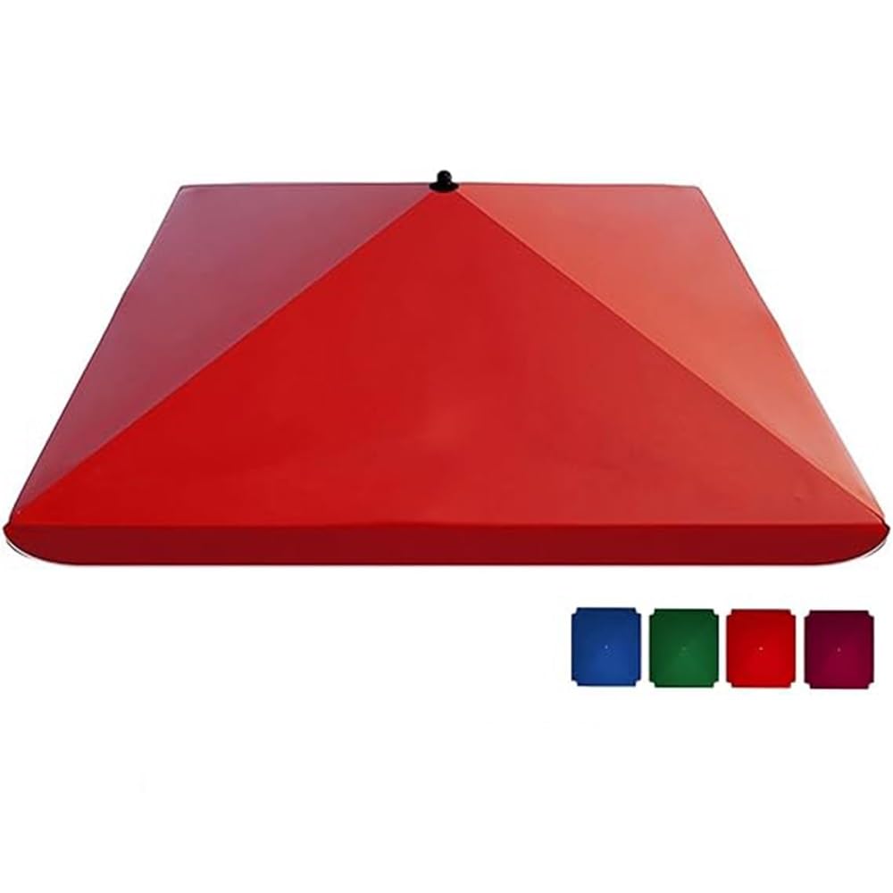 Rettangolare Telo di Ricambio per Ombrellone 220×280cm 250×250cm Panno di Ricambio per Ombrellone Tessuto in Poliestere(Color:Red,Size:220x280cm/7.2x9.1ft)