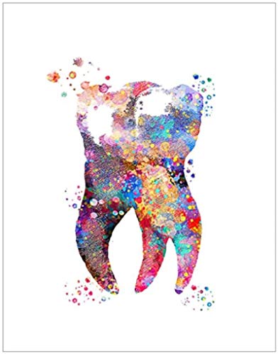 Póster anatómico dental para paredes, póster dental, arte dental, póster de dentista, arte de pared, imagen de médico, oficina, habitación, decoración, 50 x 70 cm, sin marco