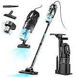 SOWTECH Corded Stick Vacuum Cleaner,17KPa Powerful Suction with 32Ft Cord, Cyclonic Suction System, Lightweight 6 in 1 Handheld Vacuum for Hard Floor, Pet Hair,Black