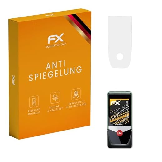 atFoliX Skärmskydd är kompatibel med Bosch PLR 50 C Skyddsfilm, antireflekterande och stötdämpande FX Film (2X)