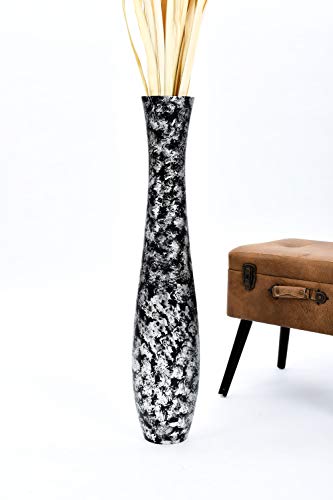 Image of Leewadee Large Floor Vase 34 inches Mango Wood for Pampas Grass, Dried Flowers