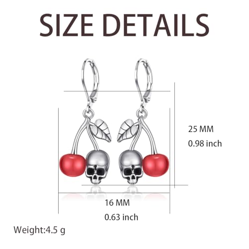 Gothic Skull/Bat/Skeleton/Anatomical Heart/Black Rose Earrings for Women Dangle Goth Jewelry Valentines Halloween Christmas Gifts for Women Men2