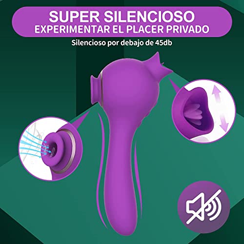 Masajeador ŝạtisfyęr sùcciønadør pro 5 clîťoris müjèr original, 30 Ŝạtisfacęr 2 Mǔjér Femènịnô, combo 3 in 1 Vîbràdőr Ṿîbrâdörës Ṿiḇrḁdrḁḑor Mùjêr (Purple16)