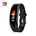Produktbild KAIDILA Heart Rate Monitor Fitness Tracker Watch Aktionsschritt Schlaf Zähler Wireless Armband Schrittzähler Übung Trackin Wandern G schweißfest Sport Armband Alle iPhones Alle Android-Smartphones