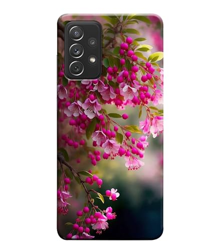 Image of Pink Floral Flowers Printed Hard Back Case Cover Compatible for Samsung Galaxy A20 / Samsung A30 / Samsung M10S (Multicolor) - D1662