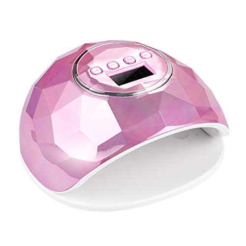 LEISENOR 86W LED Nail Lamp, High Power Gel Nail Dryer with 4 Timer, Auto Sensor & Quick Dry Nail and Over-Temperature Protection, LCD Display, Home&Salon (Pink)