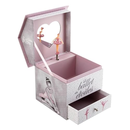 WELL HOME - Joyero musical con bailarina caja organizadora 14,3x14,2x16cm