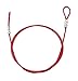 Brady 131065 Double Looped Lockout Cable, Plastic Coated Steel, 6' Cable, Red