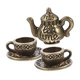 Tasse à thé miniature - adaptée à divers endroits de maison de poupée, rendant votre maison de poupée plus vivante et plus intéressante avec ce mini ensemble, accessoires de petite maison