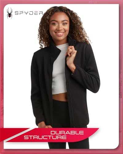Spyder Women's Active Performance Fleece Jacket - Full Zip Lightweight Wind Resistant Windbreaker Sweater Jacket (Sizes:S-XL)2