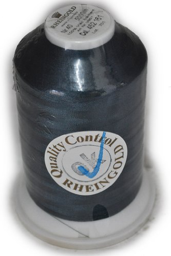 Hilo Rayón Rheingold No. 40 Azul Gravy, Cono Comercial para Bordado en Máquina, 5500 yardas miniatura 1
