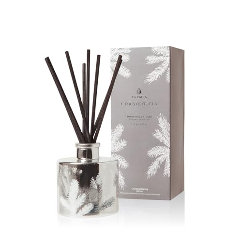 Thymes Frasier Fir Reed Diffuser Set – Includes Reeds, Fragrance