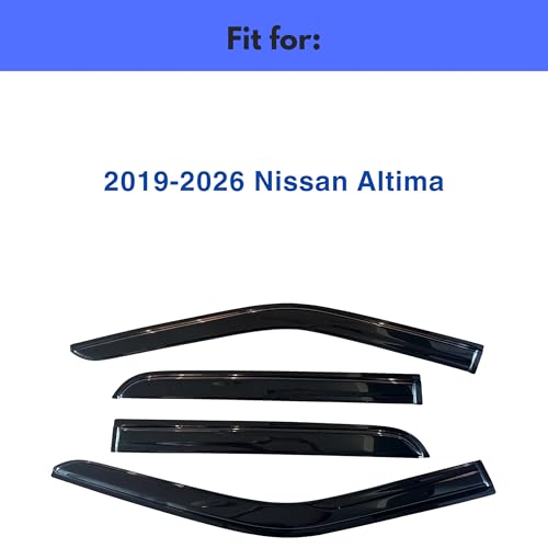Image of IG Window Visors Fit for 2019-2026 Nissan Altima, Out-Channel Rain Guards Vent Wind Deflectors 4PC, Car Accessories for 19-26 Altima
