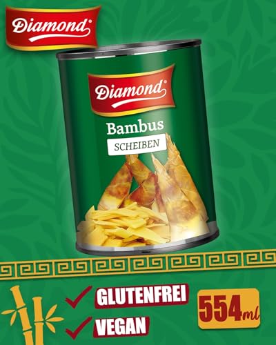 DIAMOND Bambusscheiben, eingelegtes Asia Gemüse im Glas, geeignet für Wok-Gerichte, low carb - 1 x 540 g