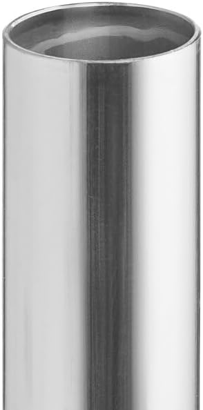 Stainless Steel Work Table Leg, Silver, 28 Inch Height, 1-5/8 Inch Diameter, 18 Gauge, for Stationary Storage, Tables, Stands