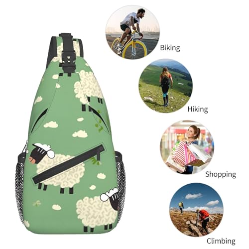 Bolso Cruzado Deportivo Negro para Hombre y Mujer miniatura 6