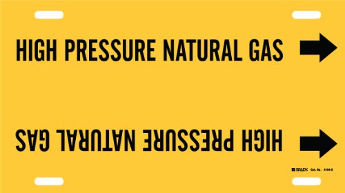 Marqueur de tuyau High Pressure Natural Gas Brady 4194-G