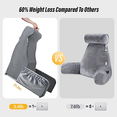 Vekkia Large Lightweight Bed Reading Pillow, Back Support Pillow For Sitting Up In Bed, New Rest Chair Pillow For Relaxing, Reading, Or Watching Tv-24In #TOP4