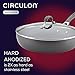 Circulon Radiance Deep Hard Anodized Nonstick Frying Pan /Skillet with Lid - 12 Inch, Gray
