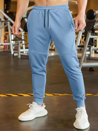 ZAFUL Mens Wide Leg Casual Joggers Sweatpants Drawstrings Solid Color Patched Loose Fit Pockets Sweatpants3