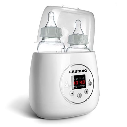 Grundig Flaschenwärmer Baby Fläschchenwärmer 3in1 - Anti Bauchweh Automatik für 2 Flaschen I Babykostwärmer mit Reise Sterilisator für Babyflaschen Gläschenwärmer Warmhalter baby bottle warmer