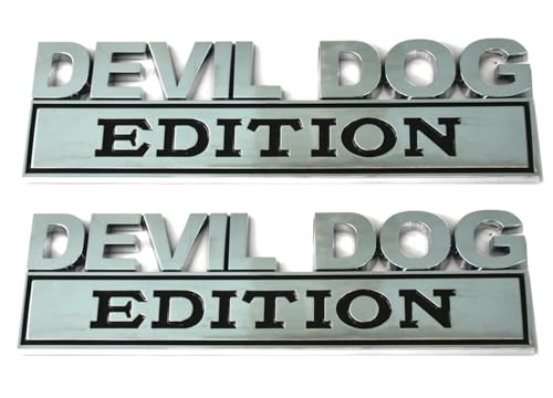 Insignias de parachoques Devil Dog con letras 3D de alta gama cromadas para vehículos