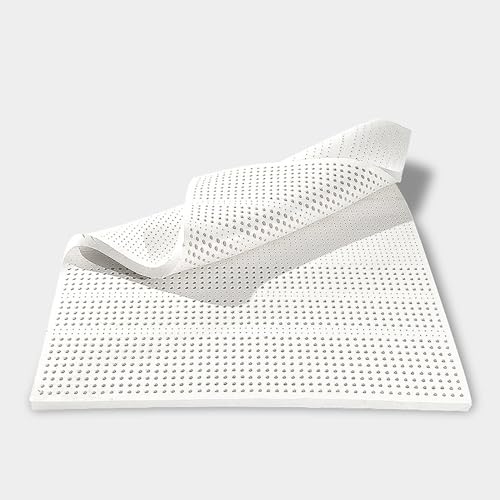 Colchón de Cama de látex 100% Natural 1 Pulgada /2.5 cm colchón de látex de Grosor con Topper, Relajante colchón de látex de Dormitorio,2.5cm/1inch,135x190cm
