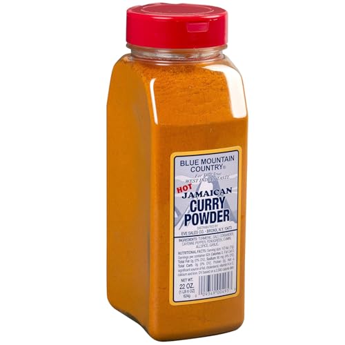 Blue Mountain Country Jamaican Curry Powder Hot – 22 oz Shaker Bottle | Authentic Spicy West Indian Curry Blend for Meat, Seafood, Vegetables & More - Image 3