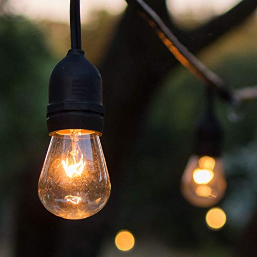 addlon 96 FT (2x48FT) Outdoor String Lights Commercial Grade Strand 36 Bulbs 30 Hanging Sockets, ETL Listed Decorative Christmas Lights for Patio Garden - Image 5