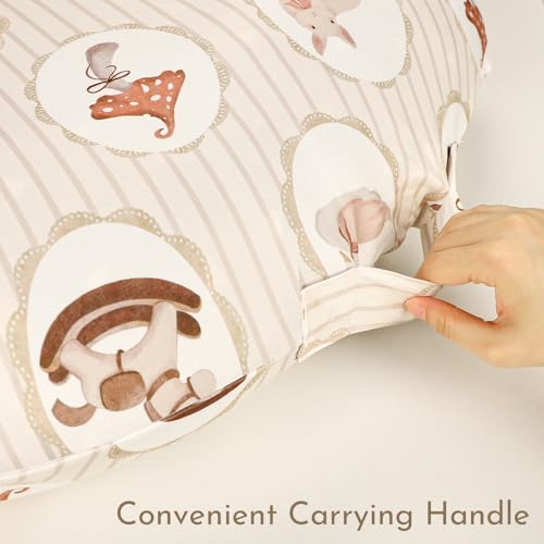 Image of DILIMI Newborn Lounger Cover, Ultra Soft Comfortable Lounger Slipcover Removable Cover for Infant Lounger Pillow, Farm (Pillow Not Included)