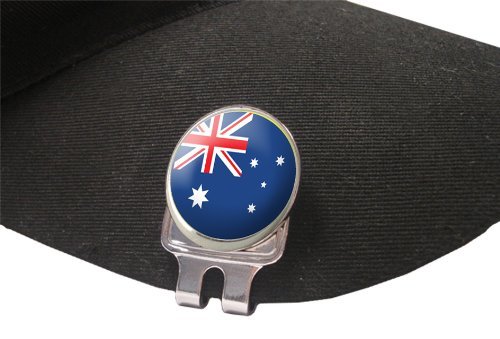 AUSTRALIA FUSION HAT OR CAP CLIP AND MAGNETIC GOLF BALL MARKER BY ASBRI GOLF