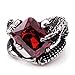 Mens Vintage Black Dragon Claw Gothic Rings 316L Stainless Steel Rock Punk Princess Cut Created Ruby Biker Bands Ring High Polished (11)