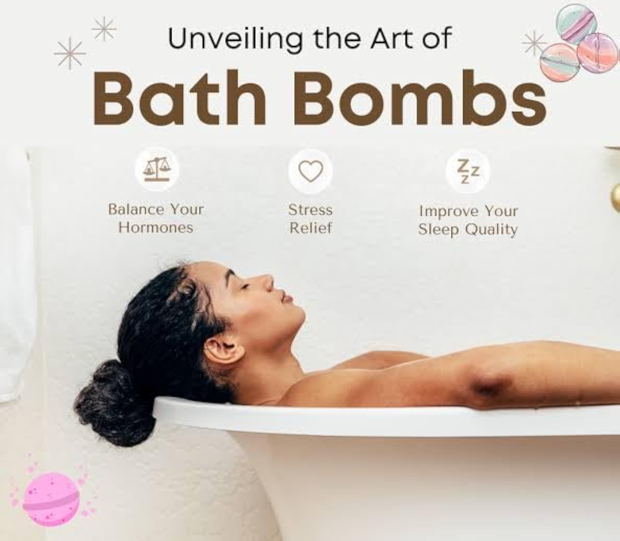 Bath Bomb, Spherical Shape for Relaxing Experience