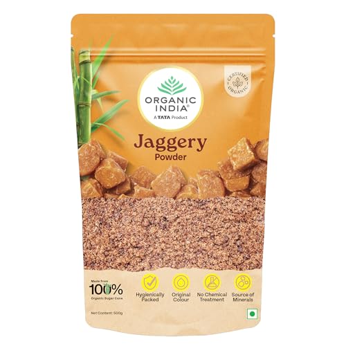 ORGANIC INDIA Jaggery Powder - 500G, Pure & Natural, No Chemical Additives, Rich In Vitamins & Minerals, A Healthy Sugar Substitute