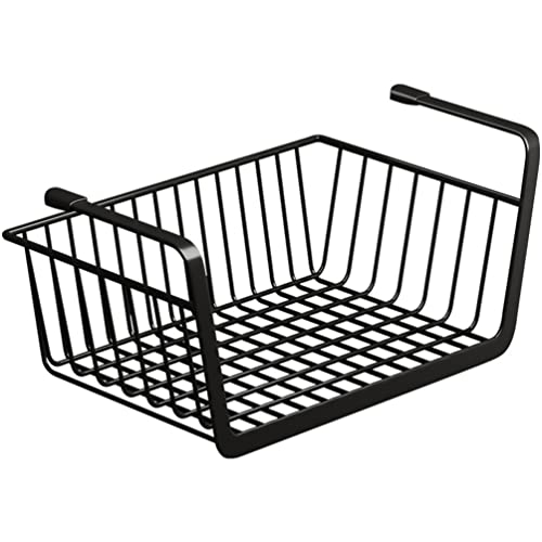 STOBAZA under Shelf Basket Organizer Kitchen Cabinet Storage for Sundries Hanging Basket for Cups Tableware Cleaning Supplies Space-saving Design