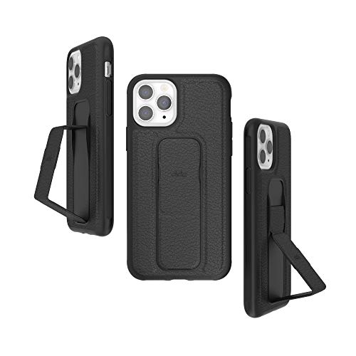 CLCKR Compatible with iPhone 11 Pro Case, Leather Protective Phone Cover with Grip and Stand Function - Black Cover
