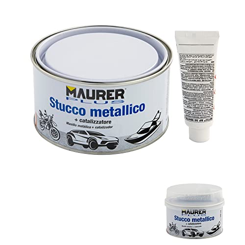 MAURER 14076005 Masilla Reparadora Metales 500 ml. con Endurecedor, Multicolor