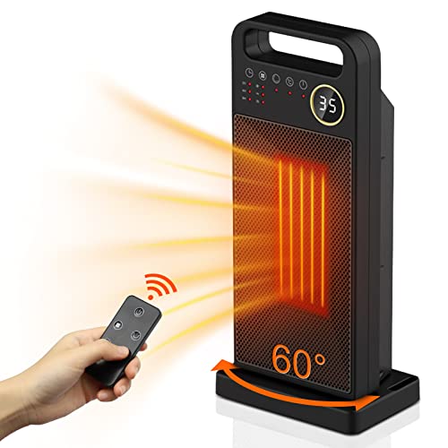 Heizlüfter Energiesparend 2000W Keramik Heizung Elektroheizung Leise 3 Heizstufen 3 Heizmodi 60° Oszillierende Infrarotheizung Heater Elektrische Heizgeräte Timer Fernbedienung Überhitzungs Cover