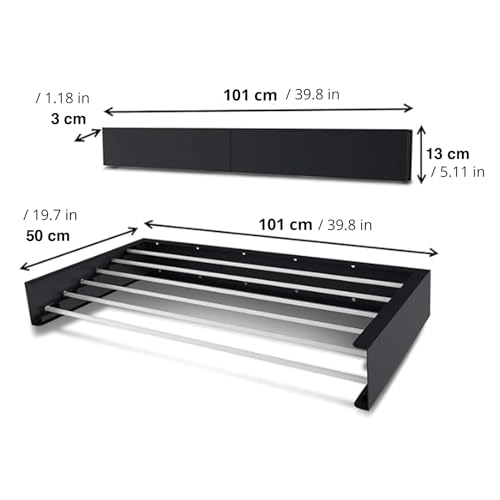 FoxyDry Hide Wall Mounted Clothes Airer for Wall and Balcony Outdoor and Indoor Use, Foldable with Concealed Design - Image 3