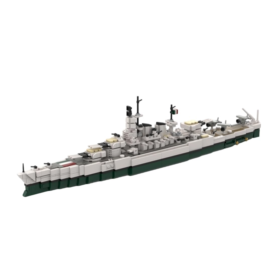 Militärisches Kriegsschiff Klemmbaustein-Set – detailreiches Modell mit präziser Struktur, Sammlerstück für Display & Sammlung, Geschenk für Erwachsene & Modellbau-Fans (1106 Teile)
