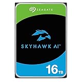 Seagate Skyhawk AI, 16TB, Video Internal Hard Drive, 3.5", SATA, 6Gb/s, 64MB Cache, for DVR/NVR Security Camera System, 3 year Rescue Services, FFP (ST16000VEZ02)