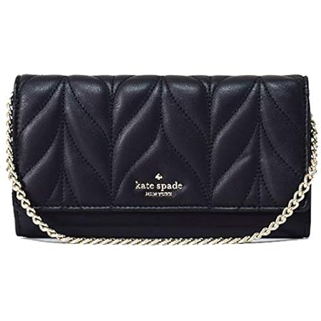 格安即決 二つ折り チェーン ミラー付き キルティング レーン ブライアー レザー Katespade 財布 ケイトスペード スリム Wlru5461 ブラック 長財布 長財布 Sutevalle Org
