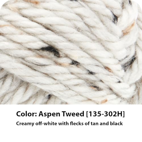Image of Lion Brand Yarn Hometown Yarn, Super-Bulky Yarn for Knitting, Crocheting, and Crafting, 3 Pack, Aspen Tweed | Super Bulky Acrylic Fiber for Warm Crochet Blankets, Knit Winter Hats, Chunky Cardigans, Soft Scarves, Weaving